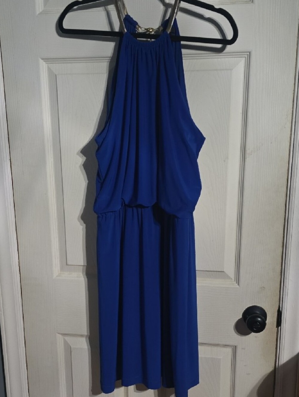 J.B.S. Cobalt Blue Halter Dress Size XL